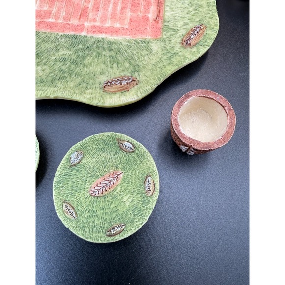 Football Cats Miniature Tea Set, Resin, Sports, 1994, Popular Imports - Picture 5 of 9